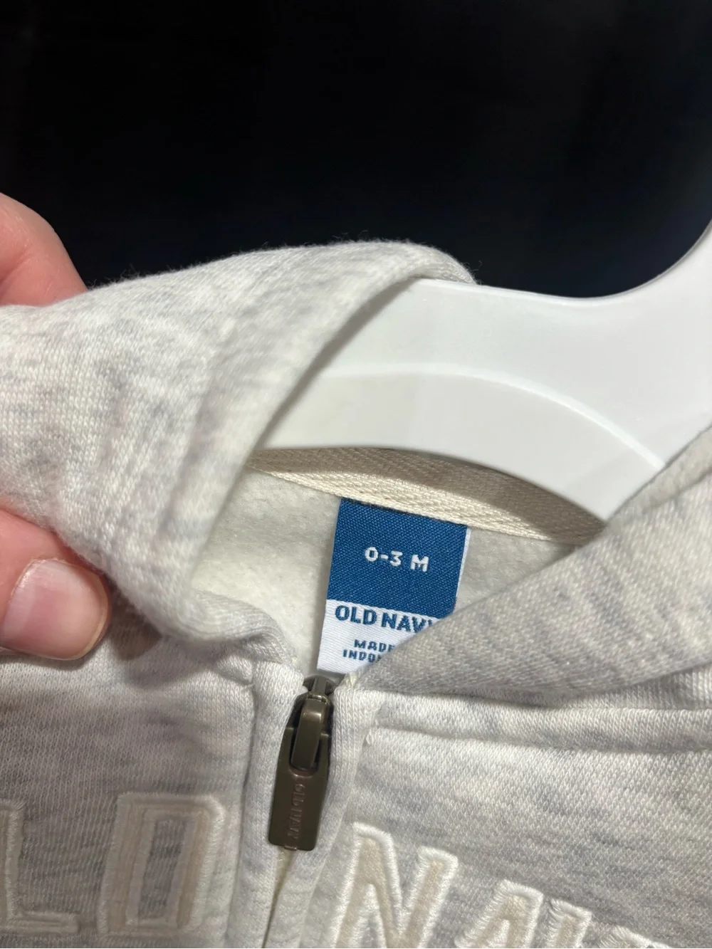 Old Navy Light Gray baby Zip-Up Hoodie